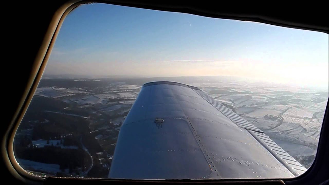 VFR over the Belgian Ardennes in winter