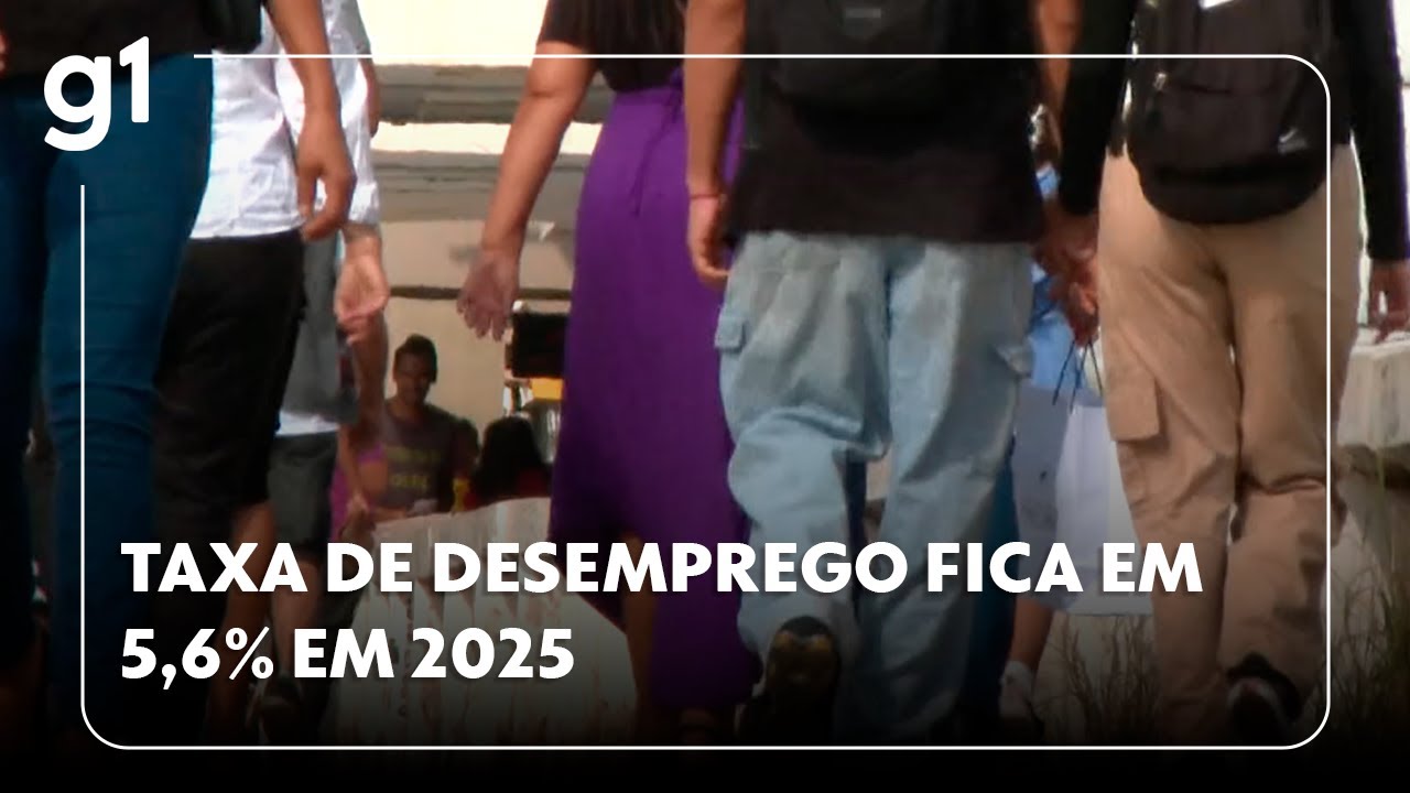 JH: Taxa de desemprego fica em 5,6% em 2025; o menor patamar desde o início da série histórica
