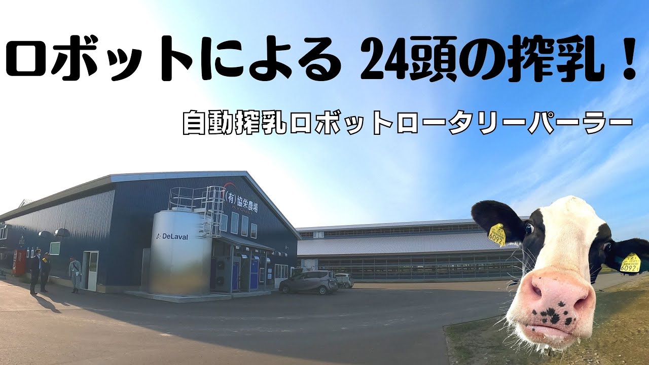 北海道 ロボット搾乳！「自動搾乳ロボットロータリーパーラー」