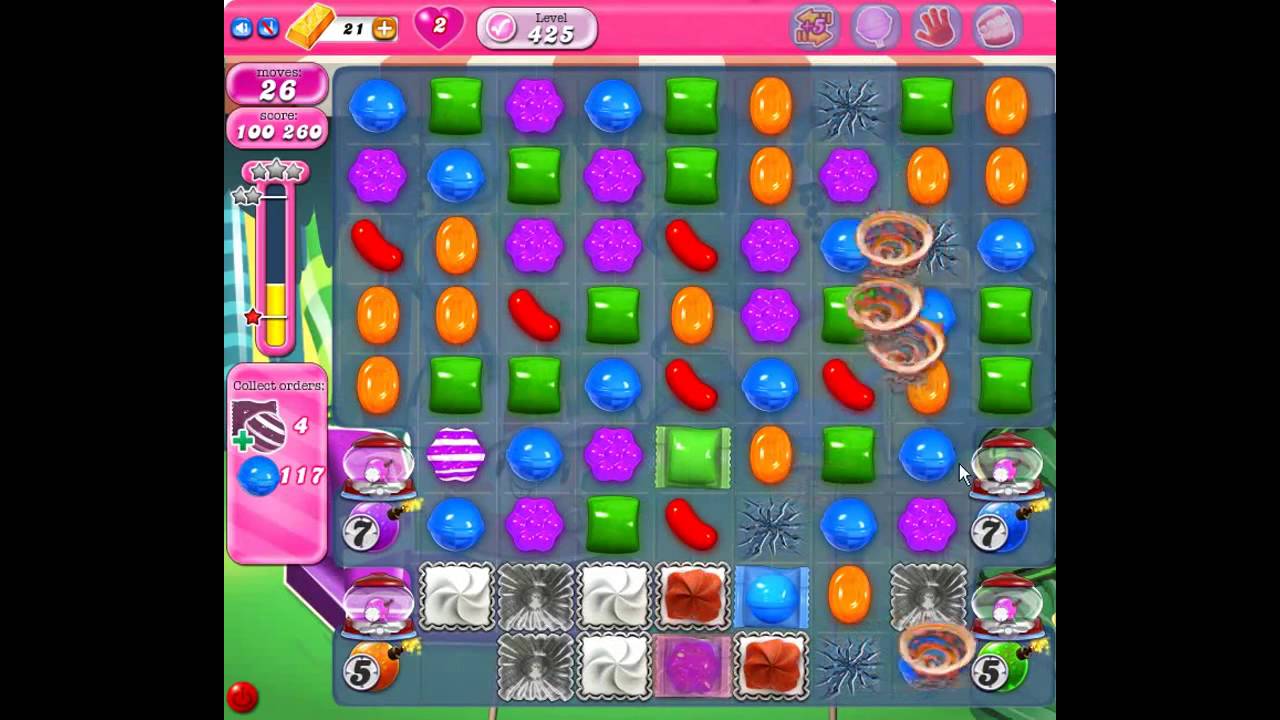 Candy Crush Saga 425 Level Finishing ★★★ HARD 29th Episode Finish 1