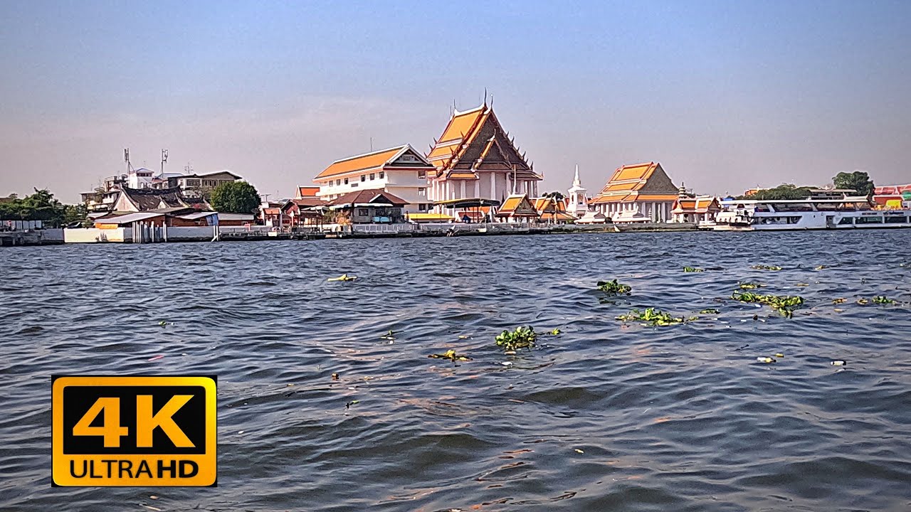 RÍO CHAO PHRAYA, BANGKOK / TAILANDIA WALKING TOUR [4K]