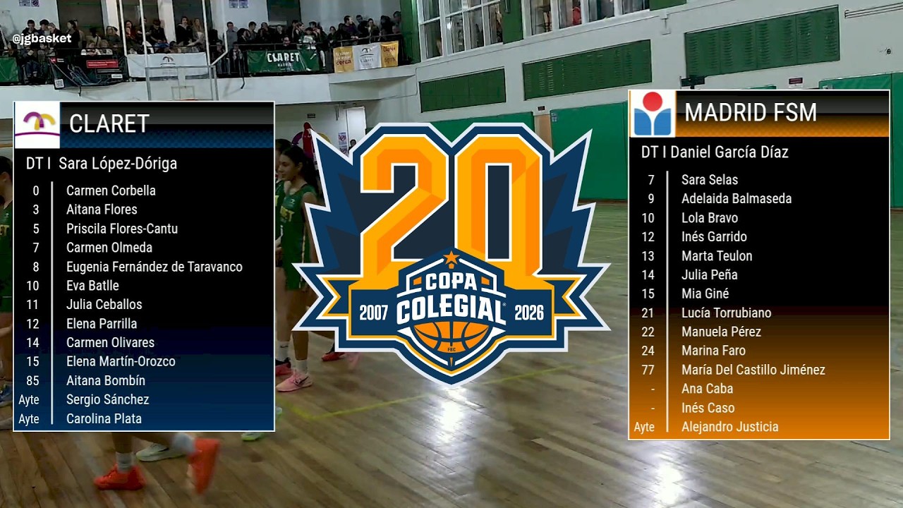 Claret vs Madrid FSM. Copa Colegial Madrid 2026. Partido completo.