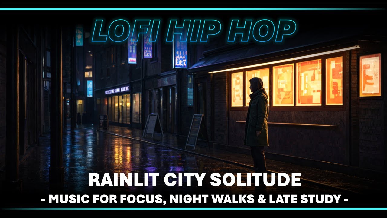 🧠 LoFi Hip Hop 🎧 Rainlit City Solitude - Music for Focus, Night Walks & Late Study