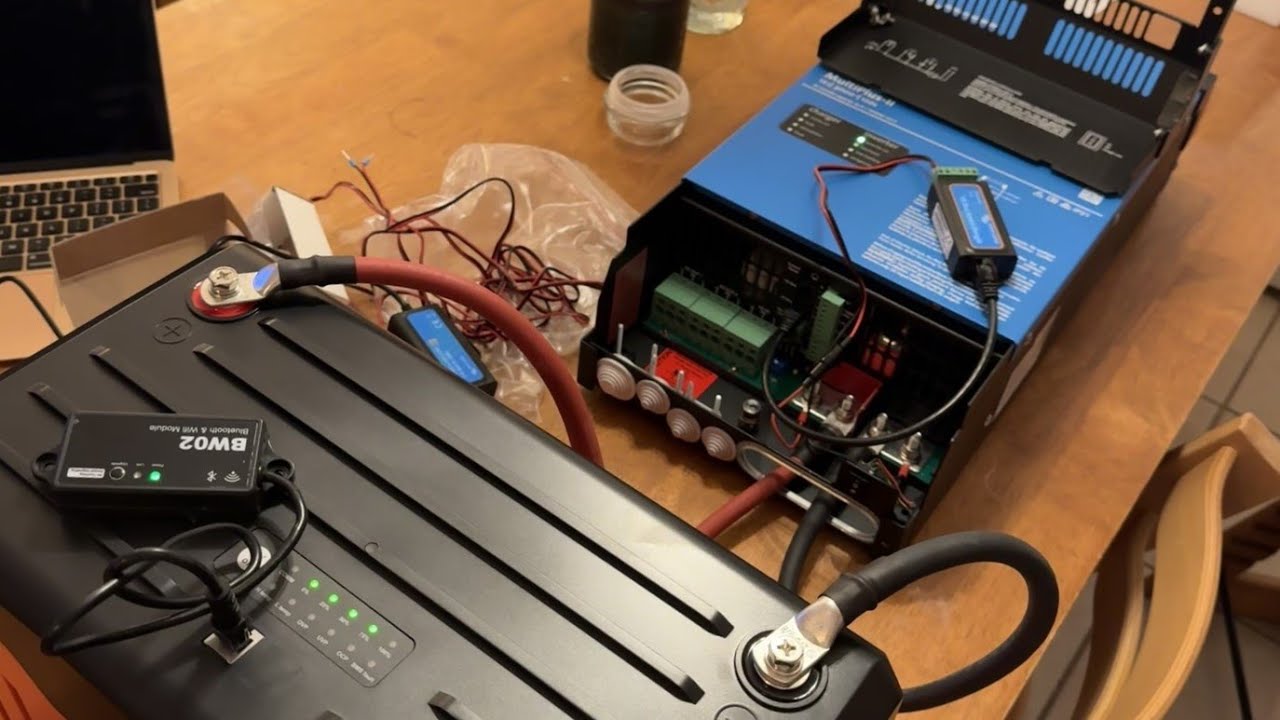 Victron MultiPlus unboxing and firmware update, MK3 install, Victron smart dongle hookup and app, pv