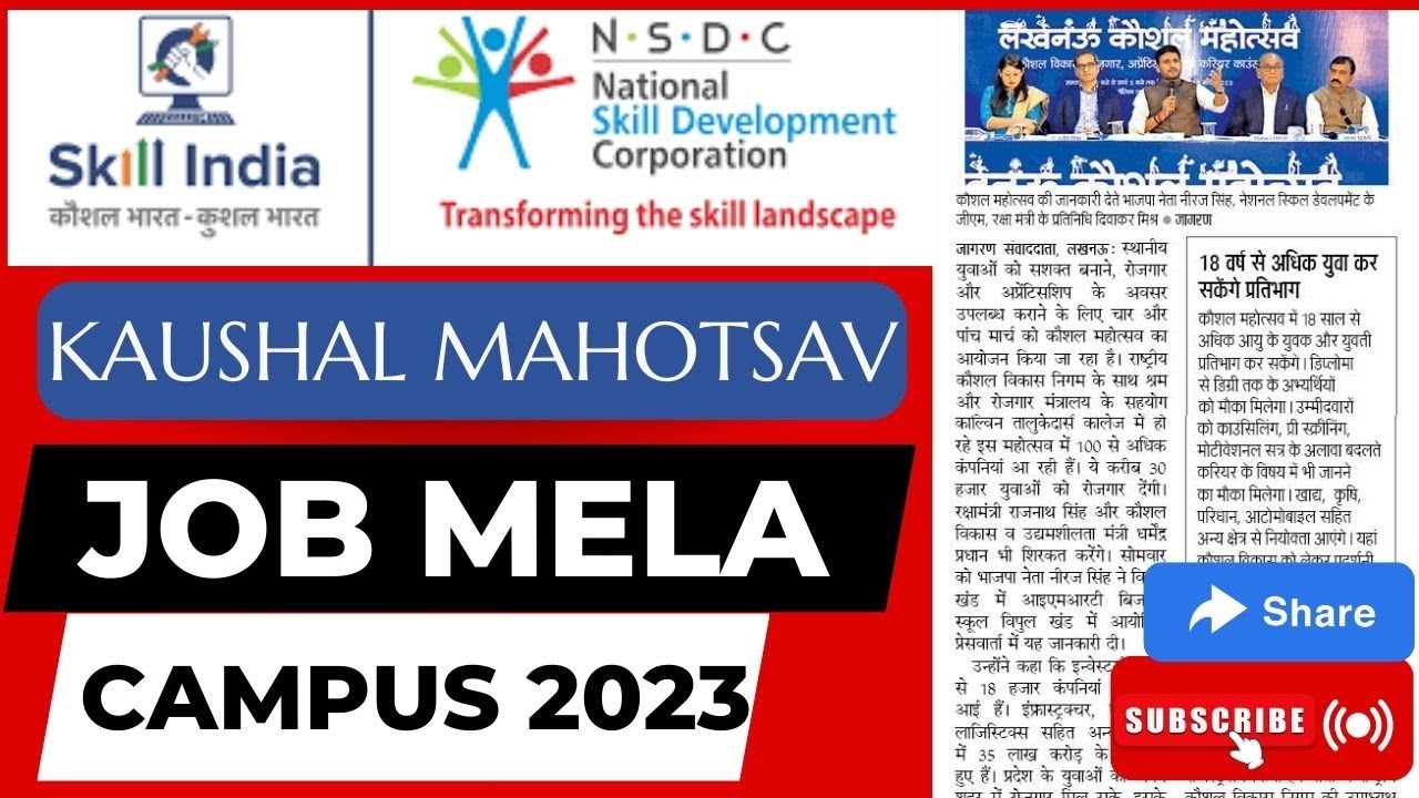 Big Job Fair Placement 2023 II Any Qualifications, Registration Process, and Date Of Job CAMPUS NSDC