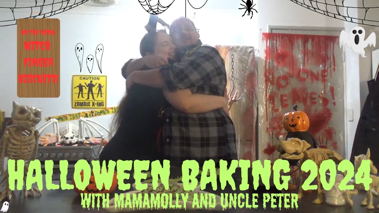 2024 Halloween Baking w/ MamaMolly and Uncle Peter! | Witch Finger Biscuits