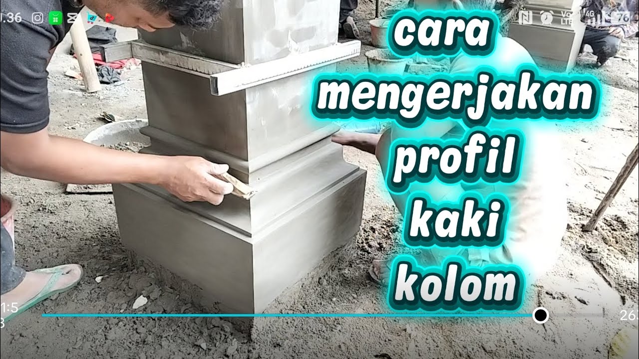 Cara mengerjakan profil kaki kolom