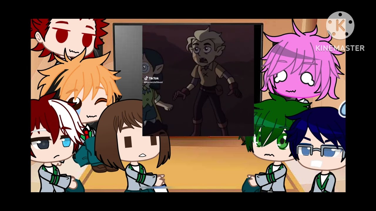 mha react to bakugou as Hunter from toh