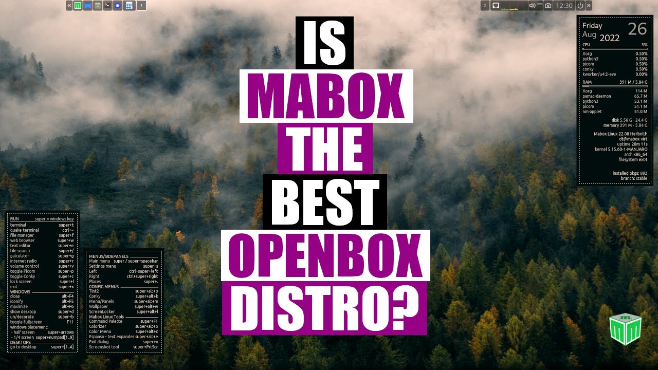 Установка и первый взгляд на Mabox Linux 22.08