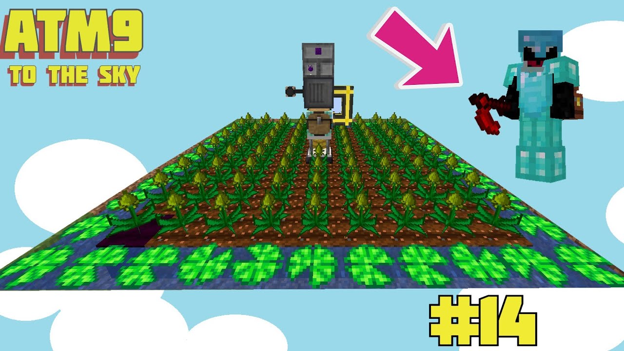 Automation of Inferium Farm with Undestcructable Supremium Hoe | ATM9 To The Sky #14