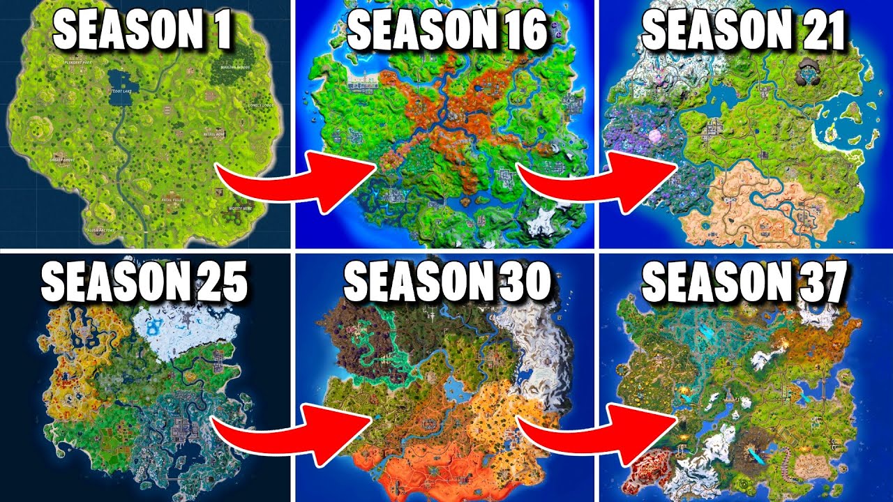 Fortnite Map Evolution (2017-2025)