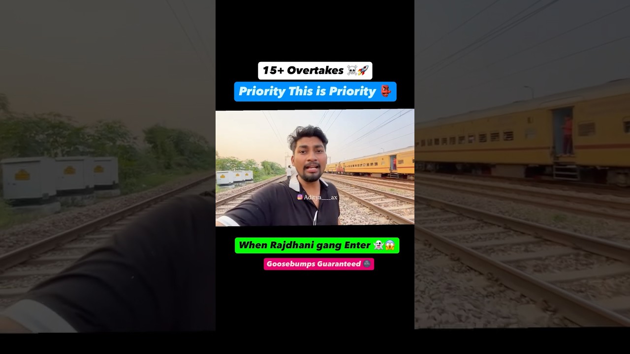When Rajdhani Gang Enter in Main Line ☠️🚂✅. #Shorts #Viral #Train #Overtake