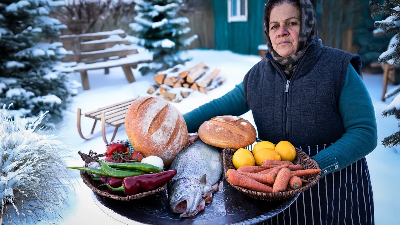 Деревенская Кухня: Хлеб и Рыба в Дровяной Печи 🐟🔥