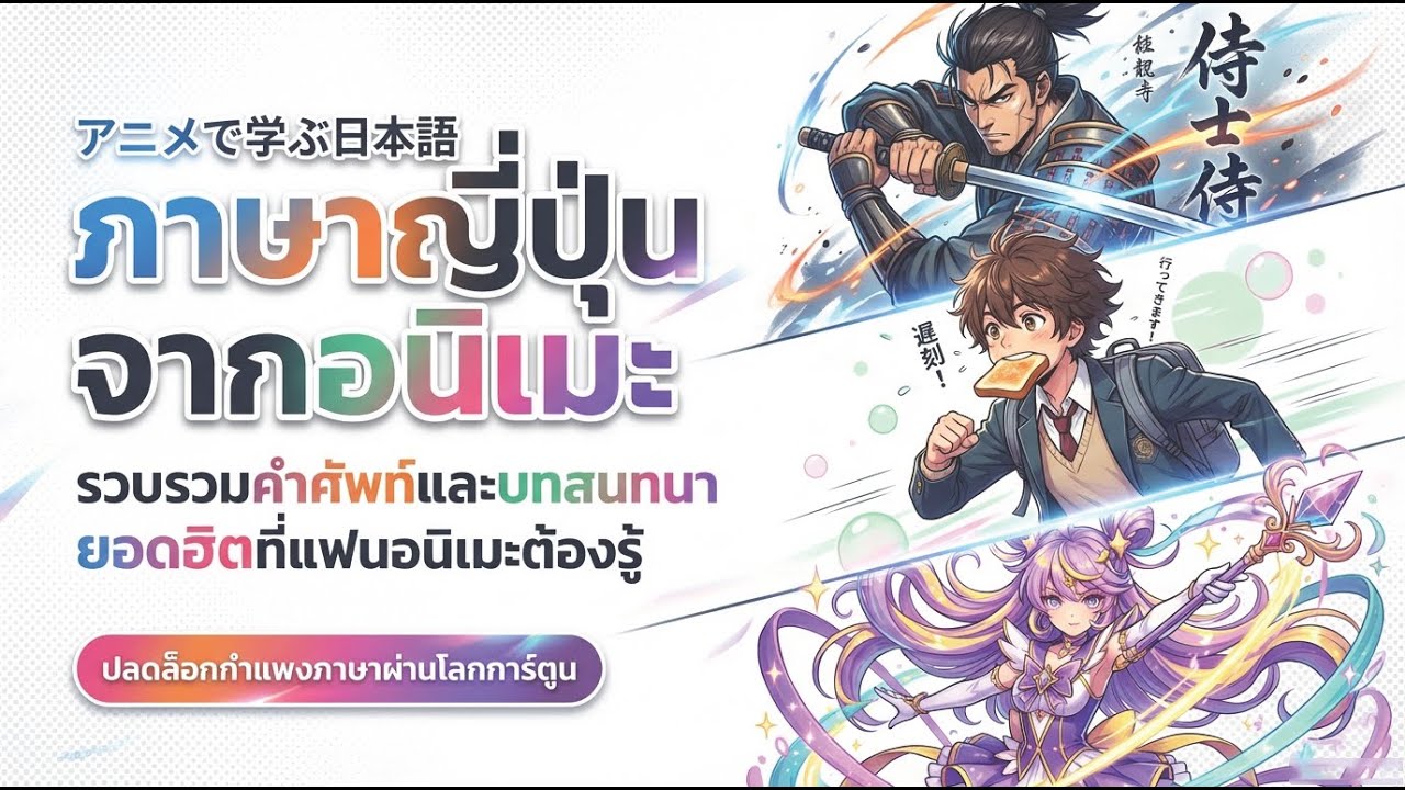 คำพูดอนิเมะที่แฟนตัวจริงต้องรู้ 🔥 | คำพูดที่ได้ยินบ่อย แต่ไม่มีในตำรา! #ภาษาญี่ปุ่นเบื้องต้น