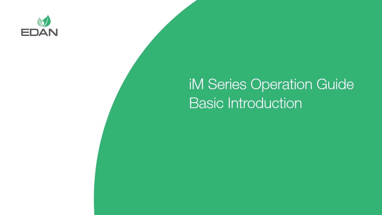 Edan iM Series Patient Monitor Operation Guide Basic Introduction