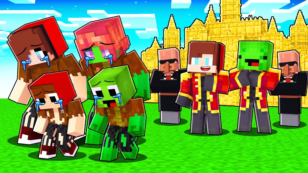 Mikey and JJ Became Kings and Kick Families Out in Minecraft (Maizen)