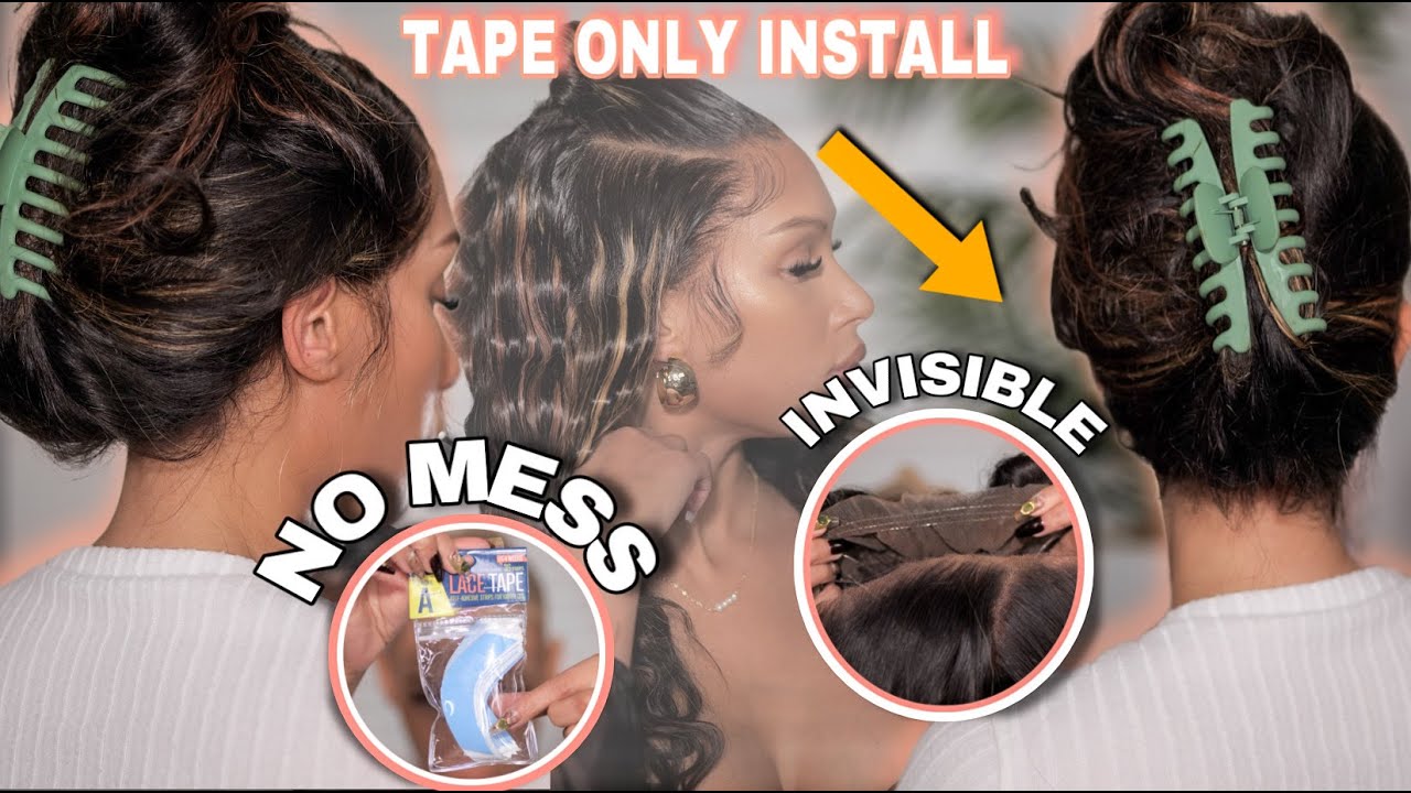 PRE-Tape Your Wig! FRONT & BACK Wig Install (NO MESS! READY TO WEAR!) 360 INVISIBLE Strap Wig