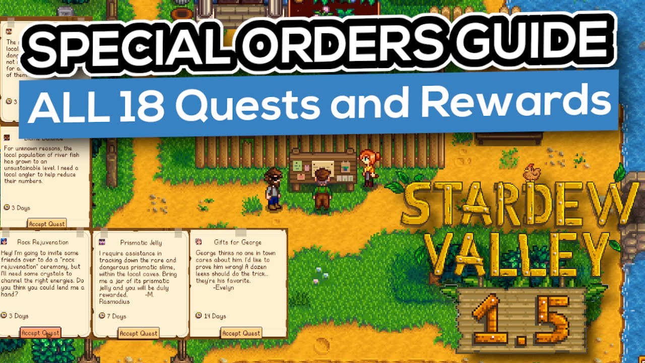 EVERY Special Order Quest and Reward - a Stardew Valley 1.5 Guide