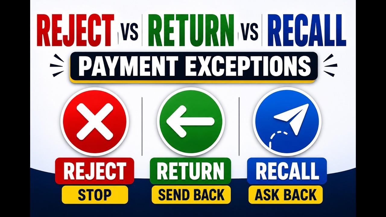 The Ultimate Guide to Payment Exceptions: Reject, Return, or Recall?