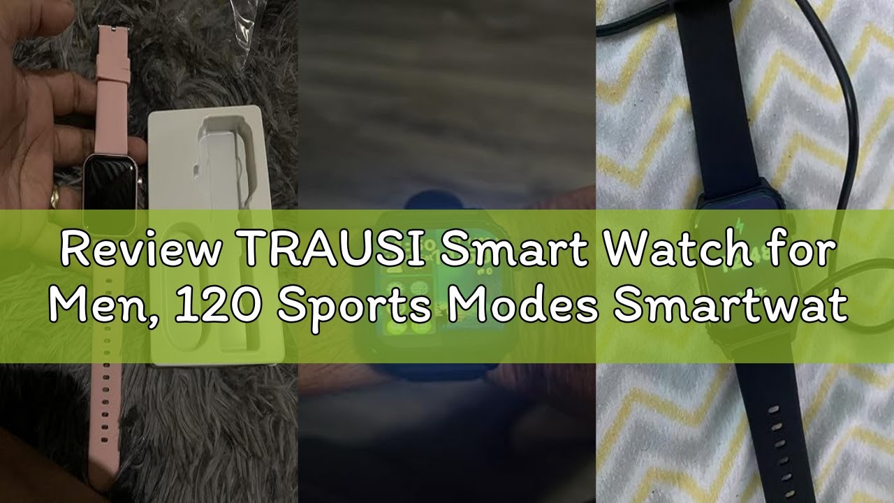Review TRAUSI Smart Watch for Men, 120 Sports Modes Smartwatch with 1.83