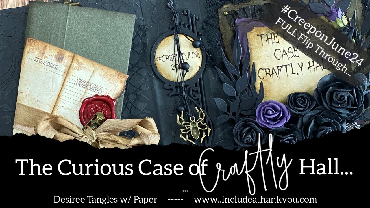 Hardbound Journal | Curious Case of Craftly Hall | FULL Flip Through!  #creeponjune24 ***SOLD!***
