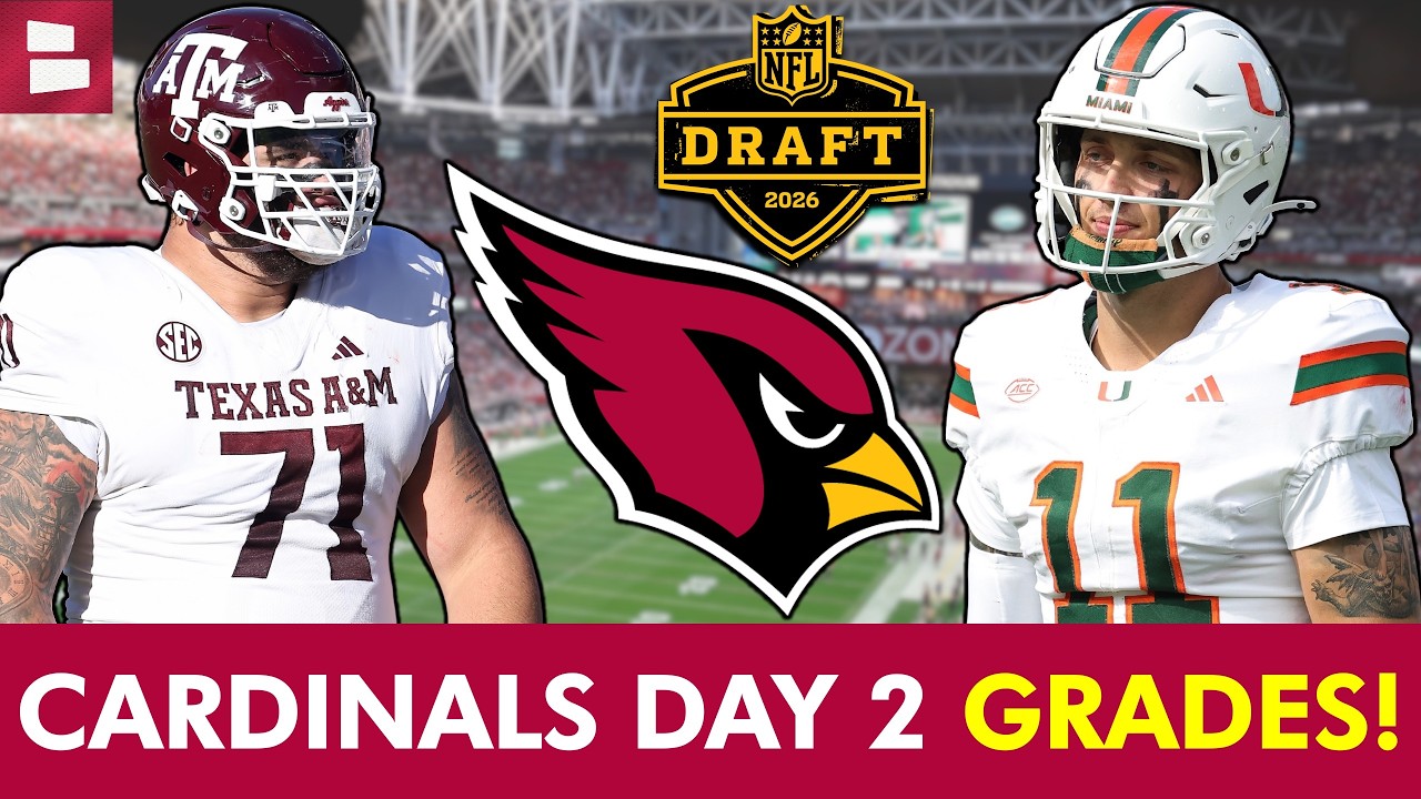 Arizona Cardinals Draft Grades Ft. Carson Beck, Chase Bisontis On Day 2 Of 2026 NFL Draft!