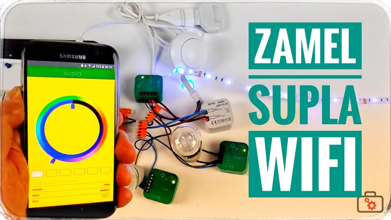 Представление системы WiFi ZAMEL SUPLA - модули: ROW-01, ROW-02, SLW-01, SRW-01, PNW-01.