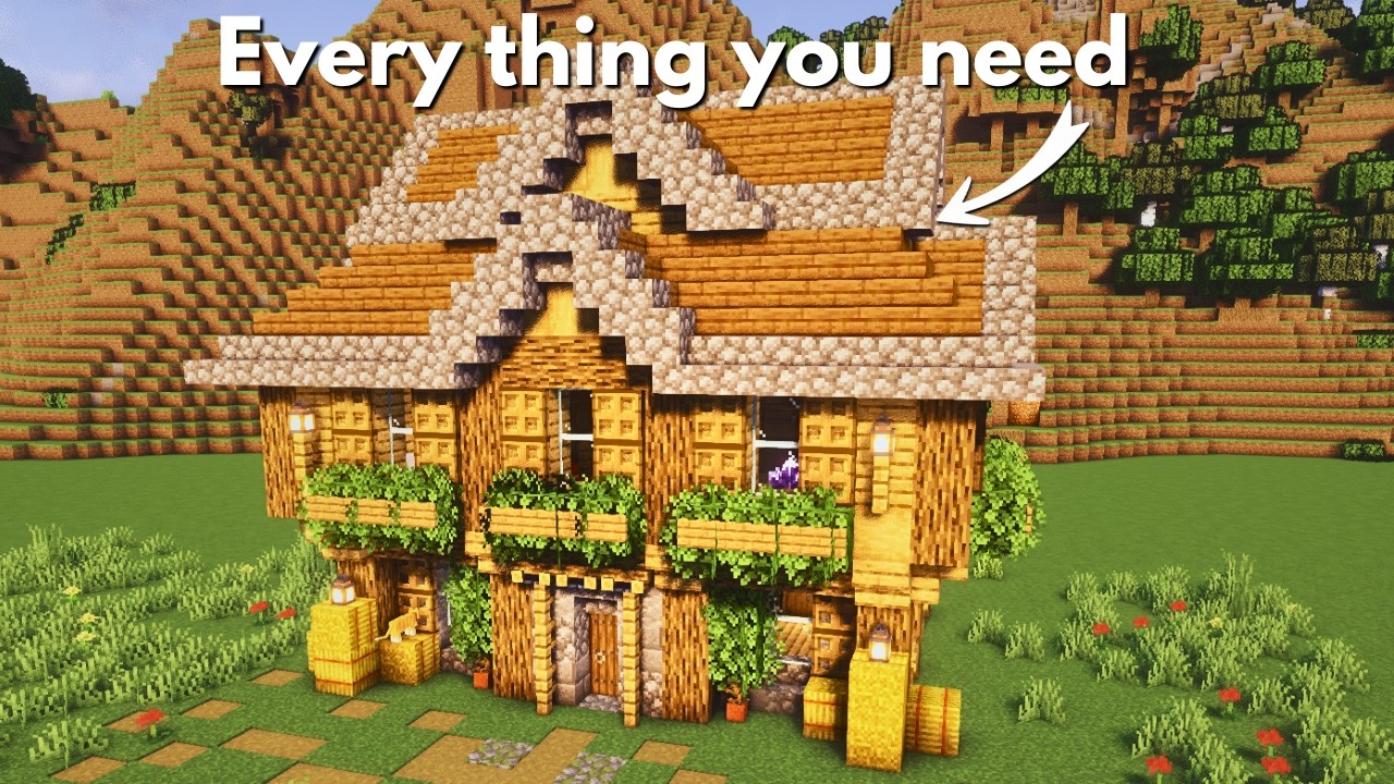 Minecraft: How to Build a Starter Survival House | Tutorial🏠