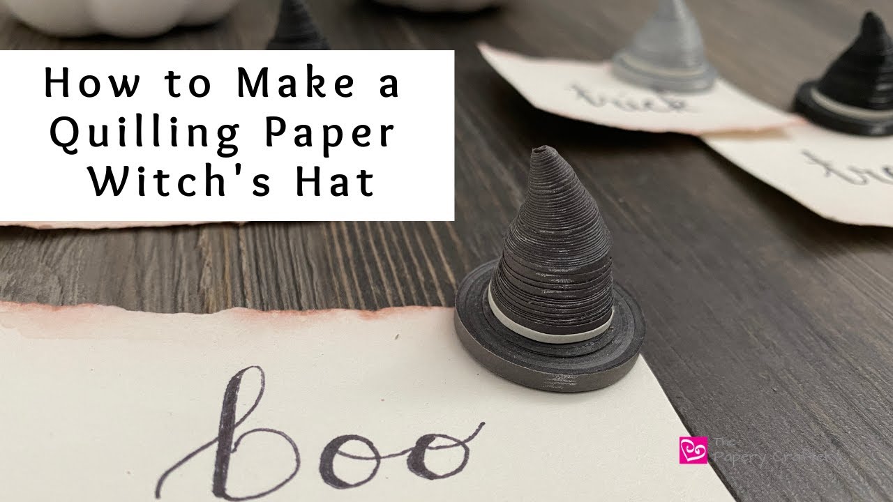 How to Make a Quilling Paper Witch's Hat | Halloween Quilling for Beginners | Easy Quilling Projects