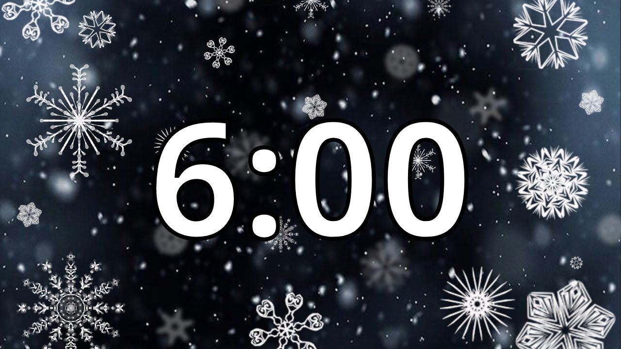 6 Minute Winter Countdown Timer With Music and Alarm (Simple Beep)