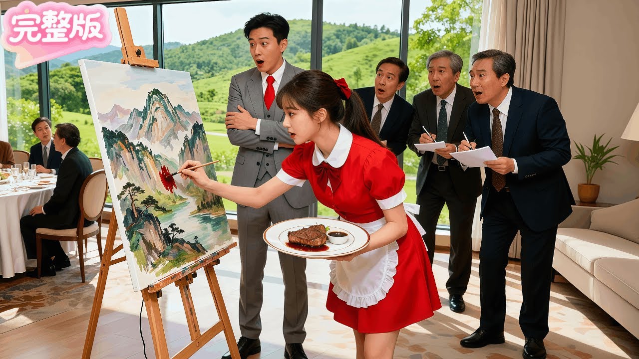 所有專家都完不成總裁爺爺留下的殘缺畫作！窮服務員卻用醬汁塗鴉一秒搞定！原來竟是眾人一直尋找的畫筆宗師！總裁當場下跪求婚，狂砸千億寵上天！