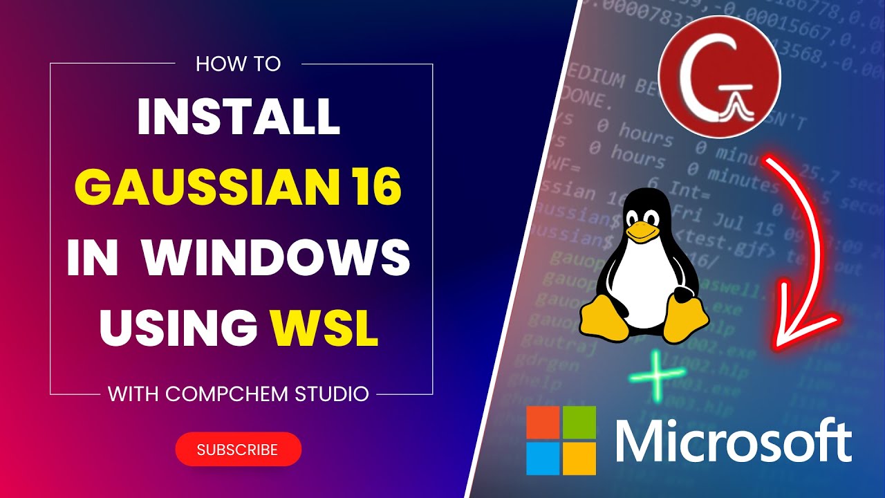 Do This: Gaussian 16 Linux Version on Windows 10/11 Using WSL in 15 Minutes!#free #tutorial #windows