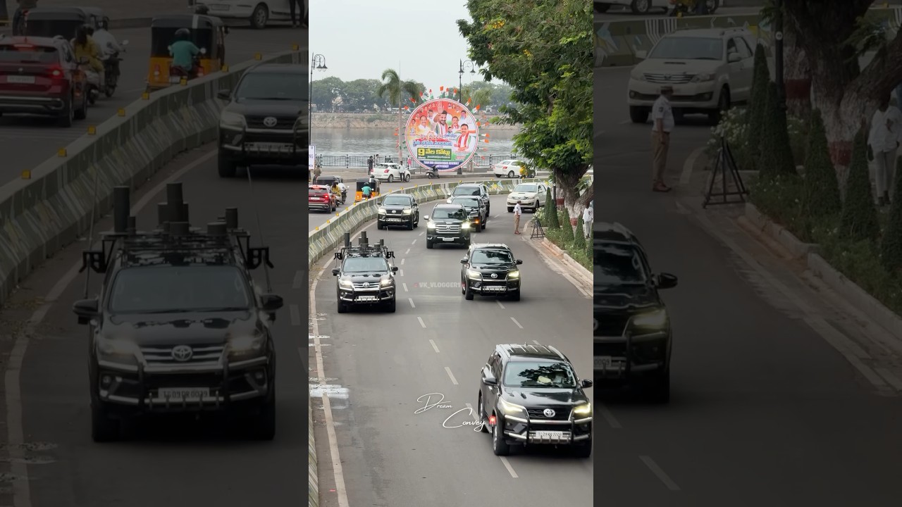 CM REVANTH REDDY CONVEY IN HYDERABAD #cm #convey #revanthreddy #pm #cars #tankbund #live