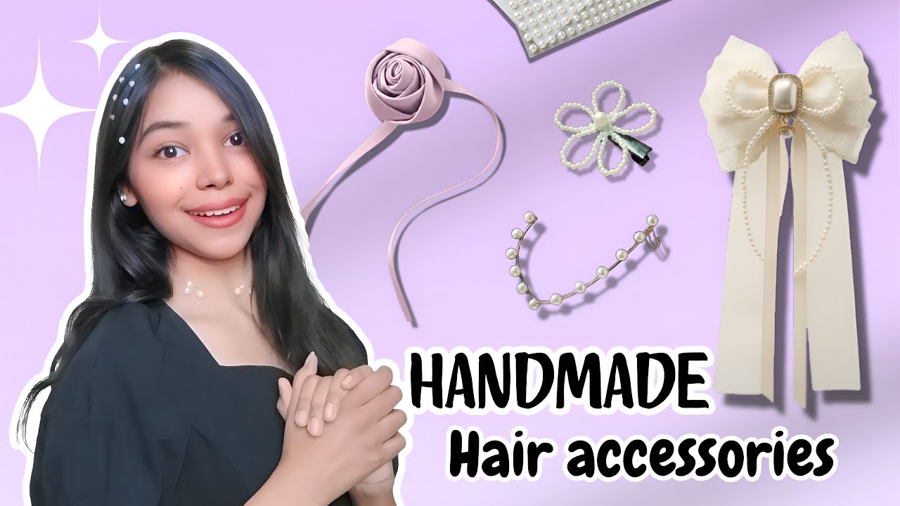 I Tried Making Pinterest Inspired Hair Accessories at Home 😱✨_ DIY