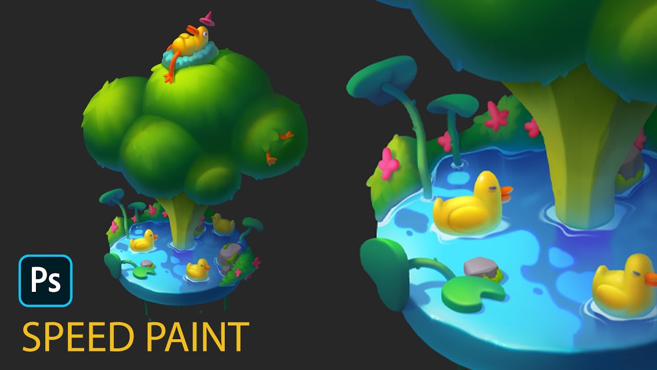Duck party | Speed Paint | casual game art