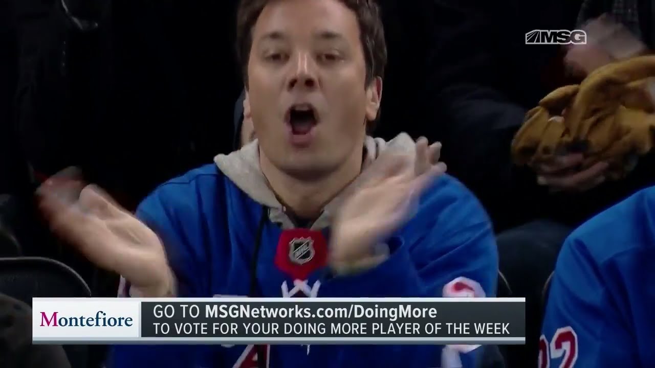 Jimmy Fallon Does Mick Jagger Dance at Rangers Game! | New York Rangers | MSG Networks