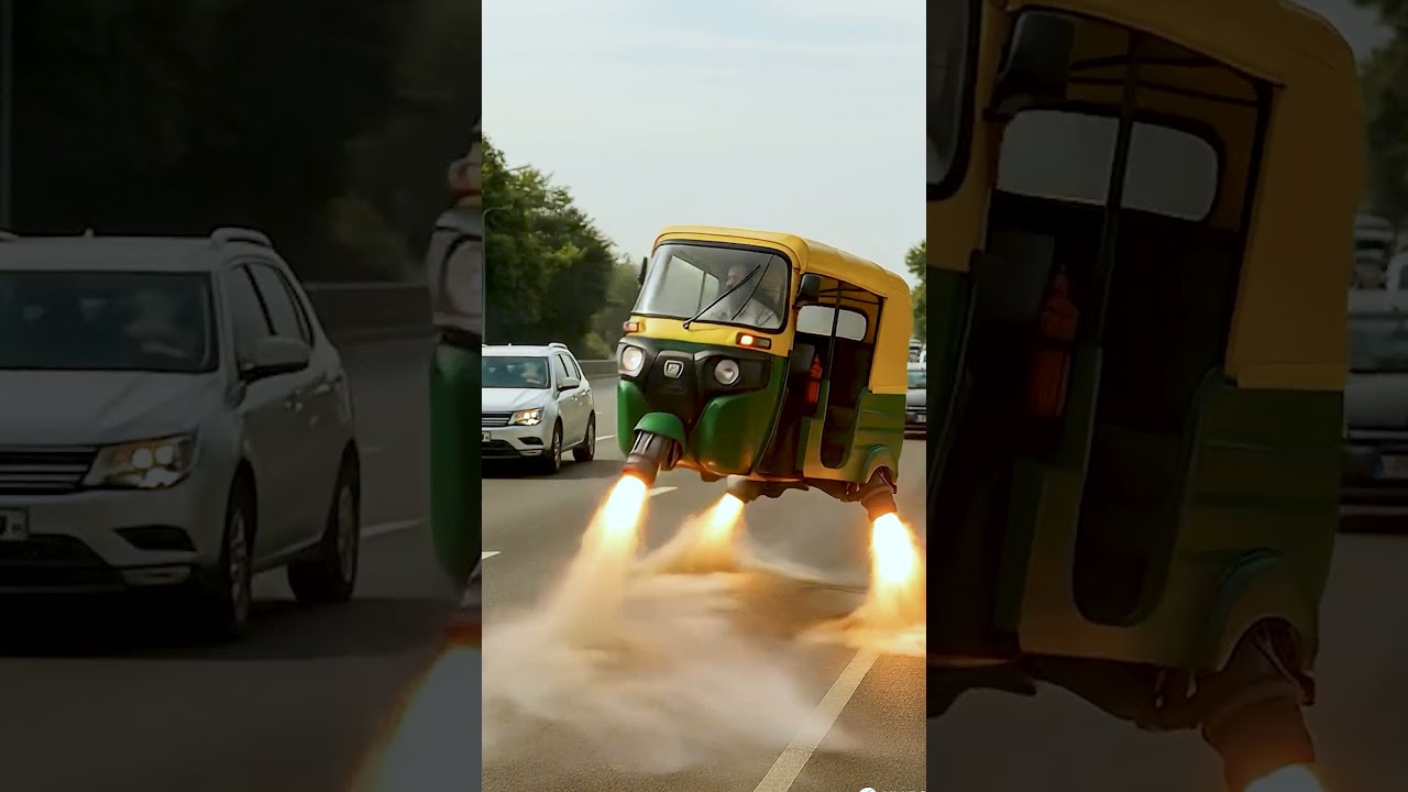 Flying Rickshaw Accident! - Out of control 😱 #shorts