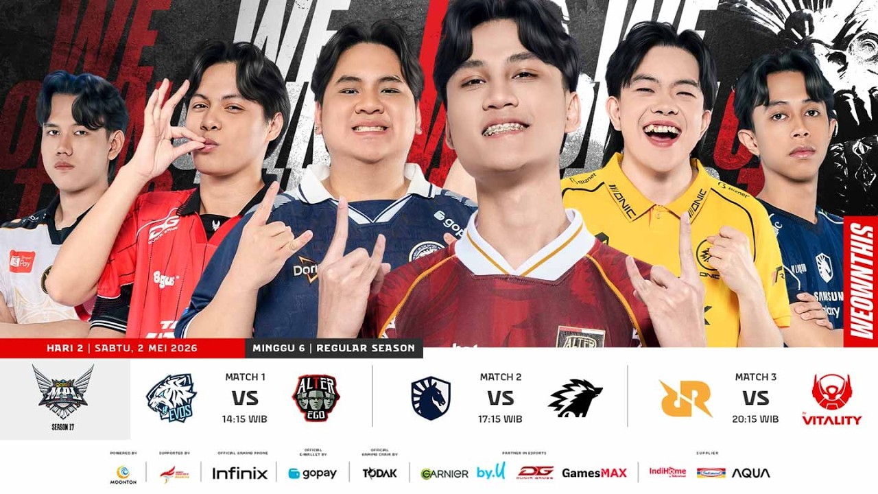 🔴 LIVE | MPL ID S17 | Regular Season Hari 2 Minggu 6 | Bahasa Indonesia