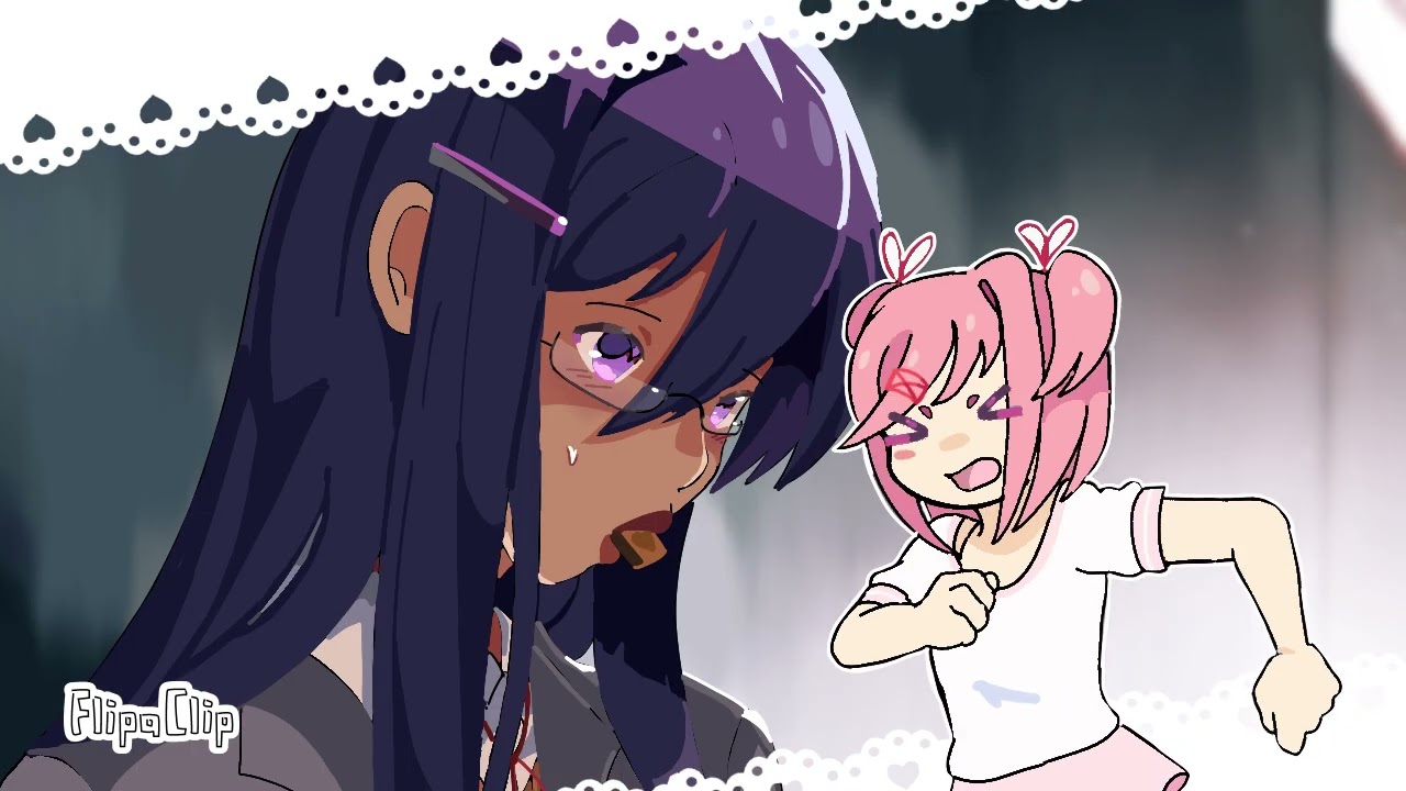 Even in pajamas run over to me now!! (natsuki X yuri animation meme)