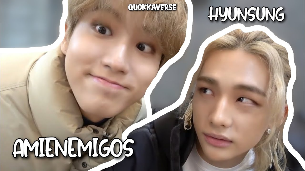 hyunjin y jisung siendo un gran ejemplo de amienemistad
