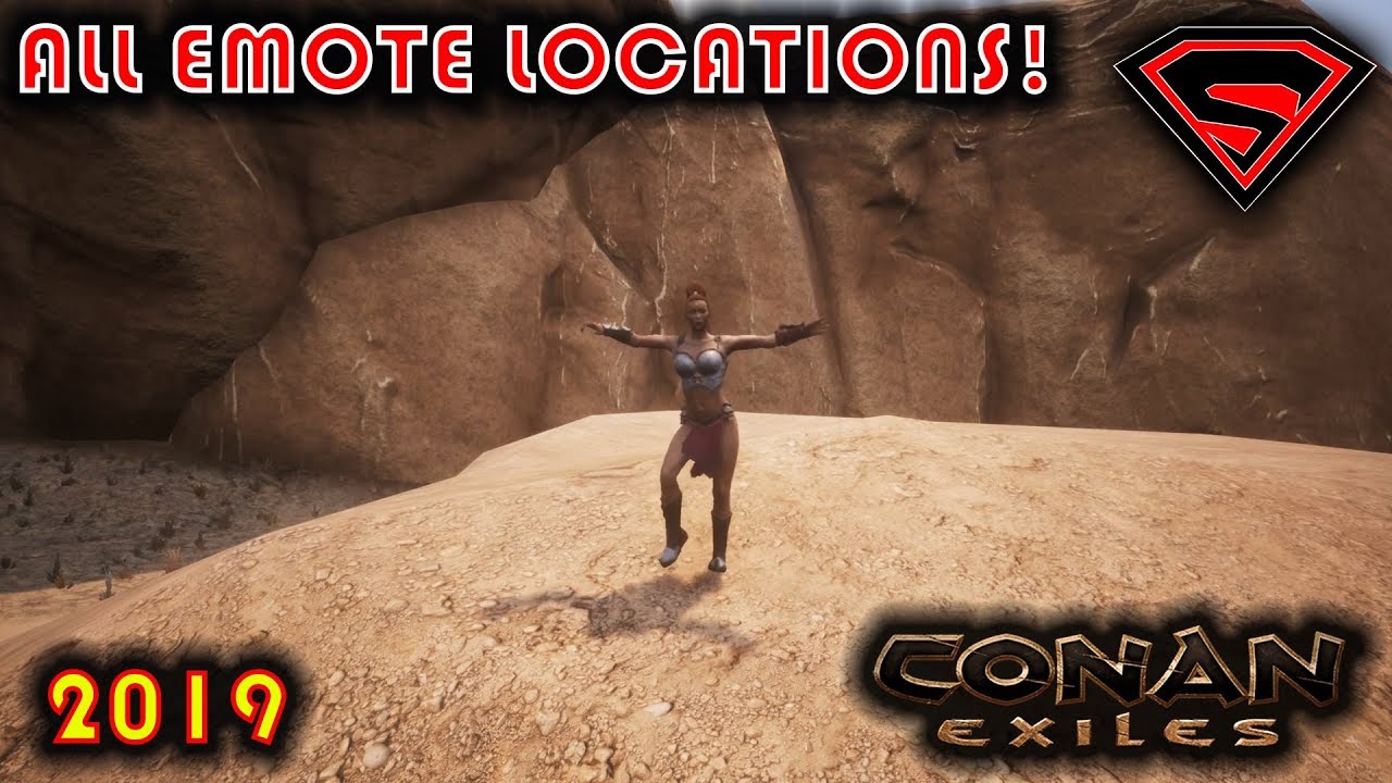 CONAN EXILES ALL EMOTE LOCATIONS - HOW TO FIND ALL EMOTES IN CONAN EXILES
