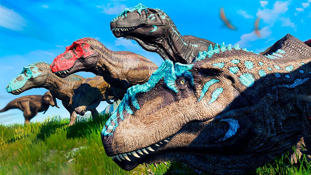 Giganotossauros e Tiranossauros Aliados! Dinossauros das Trevas versus Luz | The Isle | (PT/BR)