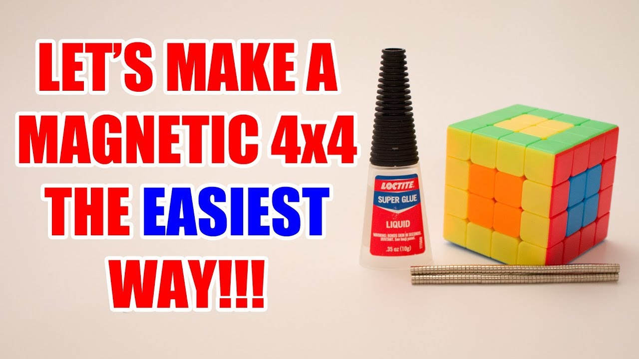 How to Magnetize a 4x4 Rubik's Cube - EASIEST Magnetic 4x4 Tutorial
