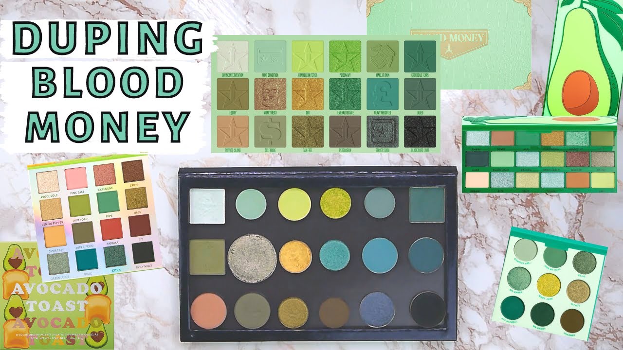 DUPING THE NEW JEFFREE STAR BLOOD MONEY PALETTE WITH MY COLLECTION + Drugstore Palette Alternatives