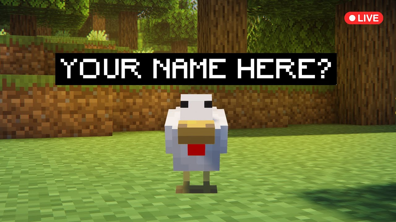 You Follow = I name a Chicken #minecraft