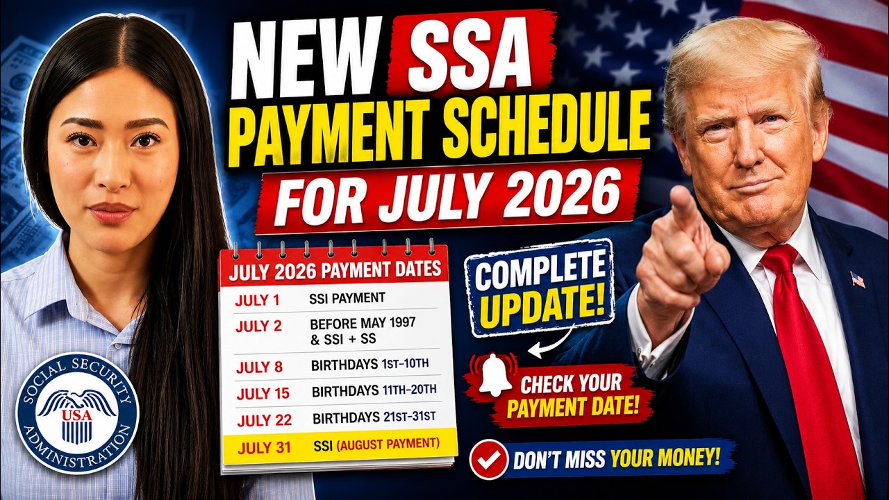 🚨 НОВЫЙ график выплат SSA на ИЮЛЬ 2026 ГОДА | Официальные даты выплат социального обеспечения: по...