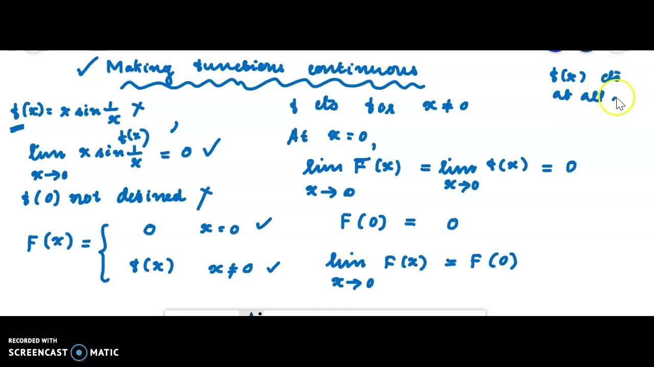 Making functions continuous