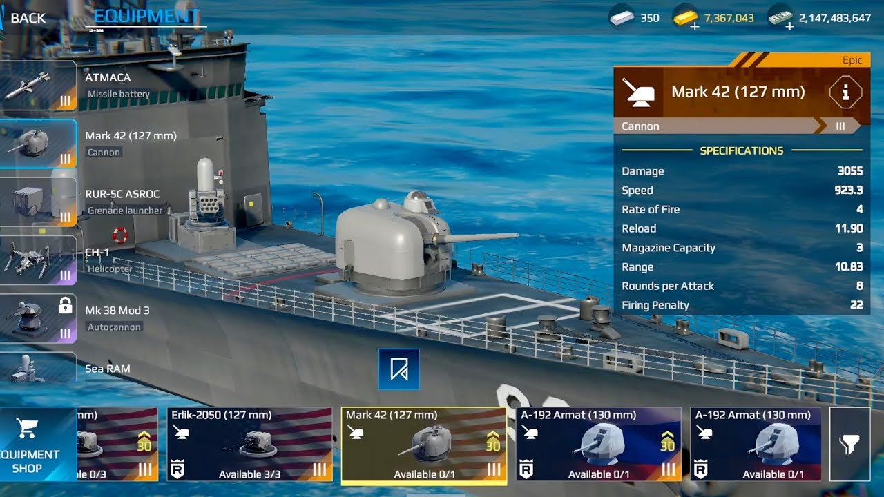 MARK 42 (127 mm) the reload and projectile movement is Not Good : Modern Warships