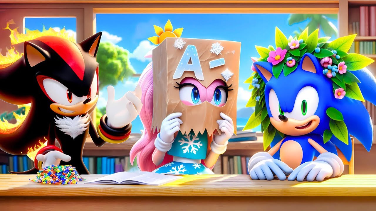 AMY HIDES FACE At SCHOOL? What's The HIDDEN Secret? | Funny Story | Sonic The Hedgehog 3 Animation