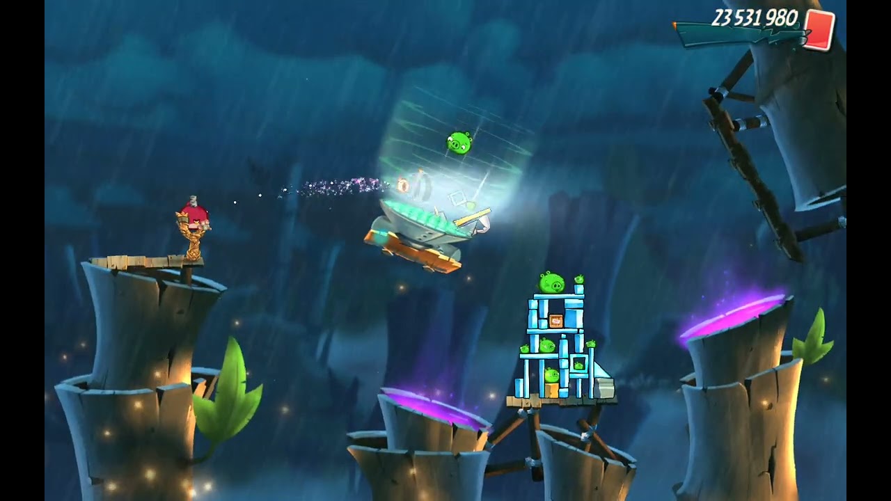 Angry birds 2. В погоне за свинобоссом на уровне 513 . 